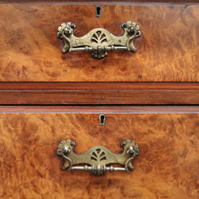 Load image into Gallery viewer, x SOLD Antique English Burr Walnut and Marble Top 3 Hall Cabinet Sideboard Vanity. B10444