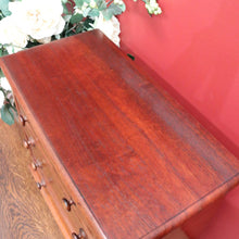 Load image into Gallery viewer, x SOLD Australian Cedar Apprentice Piece, Chest of Drawers. 5 Drawer Chest of Drawers B10676