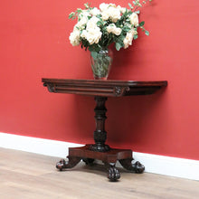 Load image into Gallery viewer, x SOLD Antique English Mahogany Tea Table, Sofa Table, Fold Over Games Card Table B10651