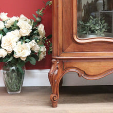 Load image into Gallery viewer, x SOLD Antique French Walnut and Glass 3 Door Bookcase China Display Case Cabinet B10702