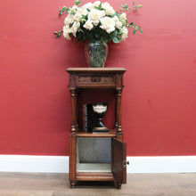 Load image into Gallery viewer, x SOLD Antique Bedside Table, French Walnut Bedside Table, Lamp Table, Marble Top B10828