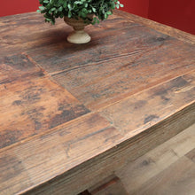 Load image into Gallery viewer, x SOLD Vintage French Style Country Dining Table, Slab Top Table, with large Pedestals B11239