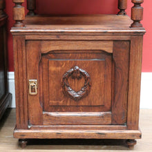 Load image into Gallery viewer, x SOLD Pair of Antique French Bedside Cabinets, Lamp Tables with Tier Storage B10573
