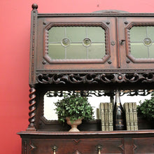 Load image into Gallery viewer, x SOLD Antique French Oak Sideboard 2 Height Cabinet Cupboard, One of 2 available. B10213a