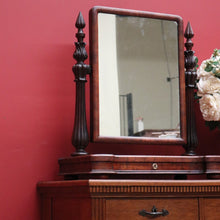 Load image into Gallery viewer, x SOLD Antique English Mahogany Mirror, Chest of Drawers Mirror, Toilet Mirror Drawer B10680