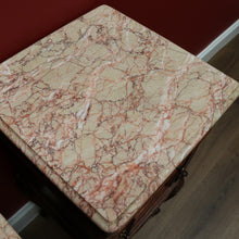 Load image into Gallery viewer, X SOLD Pair of Antique French Bedside Tables, Bedside Cabinets, Lamp Side Tables Marble B10653