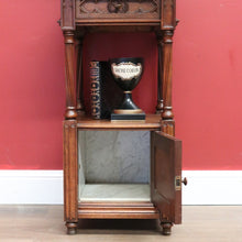 Load image into Gallery viewer, x SOLD Antique Bedside Table, French Walnut Bedside Table, Lamp Table, Marble Top B10828