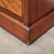 Load image into Gallery viewer, x SOLD Antique English Burr Walnut and Marble Top 3 Hall Cabinet Sideboard Vanity. B10444