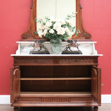 Load image into Gallery viewer, x SOLD Antique French Dressing Table, French Walnut Hall Cabinet, Entry Foyer Cupboard B10842