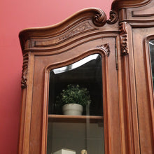 Load image into Gallery viewer, x SOLD Antique French Walnut and Glass 3 Door Bookcase China Display Case Cabinet B10702