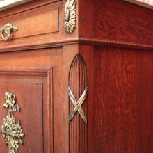 Load image into Gallery viewer, x SOLD Antique French Oak Dressing Table, Mirror Back Hall Cabinet Cupboard, Marble Top. B10522