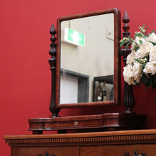 Load image into Gallery viewer, x SOLD Antique English Mahogany Mirror, Chest of Drawers Mirror, Toilet Mirror Drawer B10680