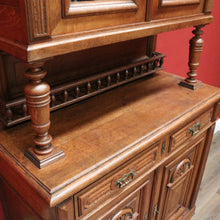 Load image into Gallery viewer, x SOLLD Antique Sideboard, French Oak and Lead Light Two Height Sideboard Hall Cabinet B10863