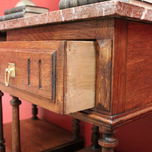 Load image into Gallery viewer, x SOLD Pair of Antique French Bedside Cabinets, Lamp Tables with Tier Storage B10573