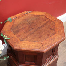 Load image into Gallery viewer, x SOLD Antique English Walnut Two Height Storage Box Eight Sided Shoe Box with Lift Lid. B11118
