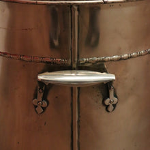 Load image into Gallery viewer, x SOLD Antique French Brass Coal Scuttle, Brass Lidded Storage Container, Dog Food Bin B10812