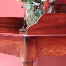 Load image into Gallery viewer, x SOLD Antique English Mahogany Shaped back Narrow Hall Wash Stand Lamp side Table or Small Desk B10716