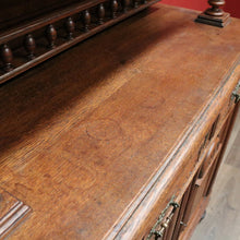 Load image into Gallery viewer, x SOLLD Antique Sideboard, French Oak and Lead Light Two Height Sideboard Hall Cabinet B10863