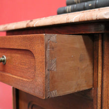 Load image into Gallery viewer, x SOLD Antique French Oak Bedside Cabinet, Lamp Cupboards, Side Tables Marble Tops. B10327