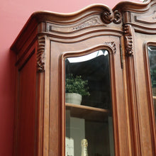Load image into Gallery viewer, x SOLD Antique French Walnut and Glass 3 Door Bookcase China Display Case Cabinet B10702