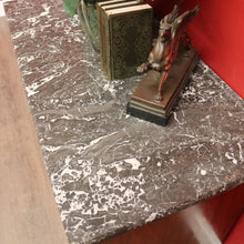 Load image into Gallery viewer, x SOLD Antique English Burr Walnut and Marble Top 3 Hall Cabinet Sideboard Vanity. B10444