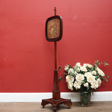 Load image into Gallery viewer, Antique William IV English Rosewood Pole Screen, Tapestry Insert Frame to Top. B11273