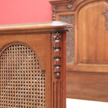 Load image into Gallery viewer, x SOLD Antique French Walnut and Cane Insert Double Bed. Antique French Bed with Slats B10844`