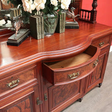 Load image into Gallery viewer, x SOLD Antique English Sideboard, Walnut Mirror Back Sideboard Cabinet Cupboard. B9875