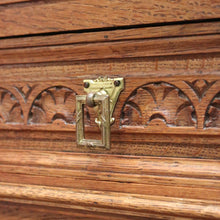 Load image into Gallery viewer, x SOLD Antique French Bedside Tables, Oak and Marble Lamp Table, Lamp Bedside Cabinets B11130