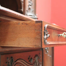 Load image into Gallery viewer, x SOLD Antique French Walnut 2 Section Carved Buffet Bookcase Display China Cabinet. B11915