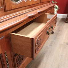 Load image into Gallery viewer, X SOLD Antique Vintage French Oak Bookcase or China Cabinet, Glass Door, and Drawers. B11270