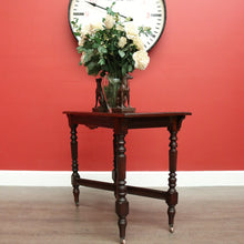 Load image into Gallery viewer, x SOLD Antique English Hall Table, English Walnut Cross Stretcher Lounge, Sofa Table. B10405