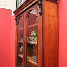 Load image into Gallery viewer, x SOLD Antique English Bookcases English Mahogany c1880 2 Height Bookcase China Cabinet. B9853