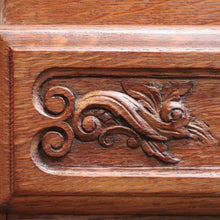 Load image into Gallery viewer, x SOLD Vintage French Oak Writing Bureau, Office Desk, Desk with Drawers Below c1940 B10961