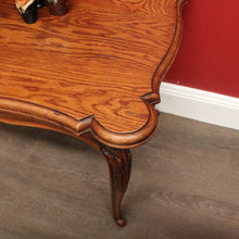 Load image into Gallery viewer, x SOLD Vintage French Oak Coffee Table, Lamp Side Table with Carved Legs, Scroll Feet B10237