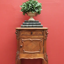 Load image into Gallery viewer, x SOLD Antique French Bedside Table, Lamp Table with Marble Top and Marble Insert B10662