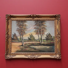 Load image into Gallery viewer, x SOLD Karl Mollin Born 1880, Gilt Timber Framed Oil on Canvas Autumn Forrest Landscape B11180
