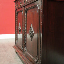 Load image into Gallery viewer, x SOLD Antique French Oak Sideboard 2 Height Cabinet Cupboard, One of 2 available. B10213a