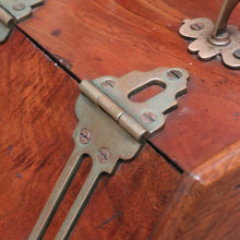 Load image into Gallery viewer, x SOLD Antique English Coal Scuttle, Walnut and Brass Lift Lid Kindling Storage Box B10967