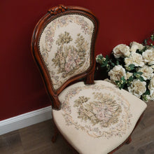 Load image into Gallery viewer, x SOLD Vintage French Chair, French Tapestry Seat Back Ladies Chair, Hall Bedroom Chair B11051