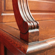 Load image into Gallery viewer, x SOLD Antique Hall Settle, Bench Set Hall Chair, French Tavern Scene Hall Seat B10858