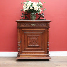 Load image into Gallery viewer, x SOLD Antique French Country Hall Cabinet, French Oak Drinks Cupboard, Side or Foyer Cabinet B10883