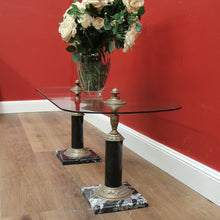 Load image into Gallery viewer, x SOLD Antique French Coffee Table, Marble, Brass and Glass Top Coffee Table Side Table B11148