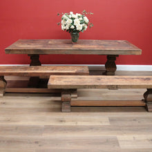 Load image into Gallery viewer, x SOLD One Twin Pedestal European French Style Bench Seat for Dining, Hall or Verandah B11240