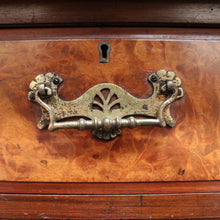 Load image into Gallery viewer, x SOLD Antique English Burr Walnut and Marble Top 3 Hall Cabinet Sideboard Vanity. B10444