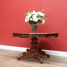 Load image into Gallery viewer, x SOLD Antique English Burr Walnut Kitchen or Dining Table for 4, Centre or Foyer Table B11153