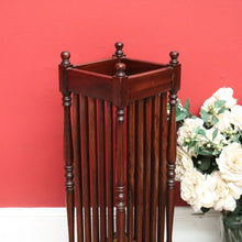 Load image into Gallery viewer, x SOLD Vintage English Umbrella Holder Umbrella Stand Drip Tray or Snooker Billiard Cue. B10378