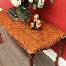 Load image into Gallery viewer, x SOLD Vintage French Oak Coffee Table, Lamp Side Table with Carved Legs, Scroll Feet B10237