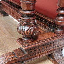 Load image into Gallery viewer, x SOLD Antique French Hall Tables, Lamp or Sofa Table, Antique Oak 2 Drawer Office Desk B10772
