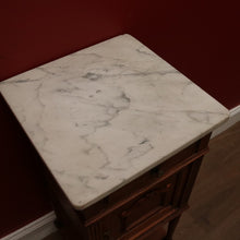 Load image into Gallery viewer, x SOLD Antique Bedside Cabinet, French Oak and Marble Lamp Table, Bedside Table B10908